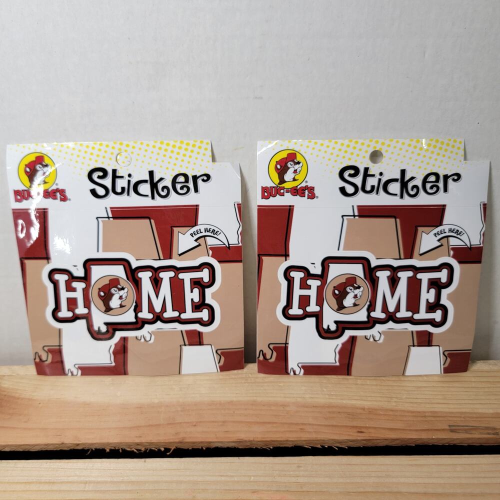 Set of 2 Buc-ee's Stickers: Alabama HOME - NEW